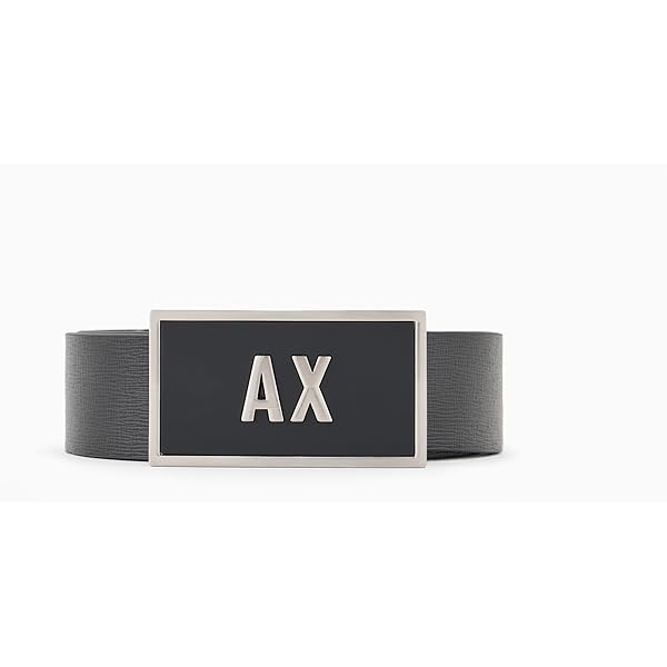 Amazon.com: Armani Exchange Men's Inlay Logo Belt, Black, 30